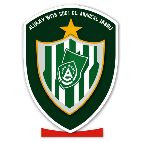 Escudo de Atlético Nacional con fondo de montaña verde