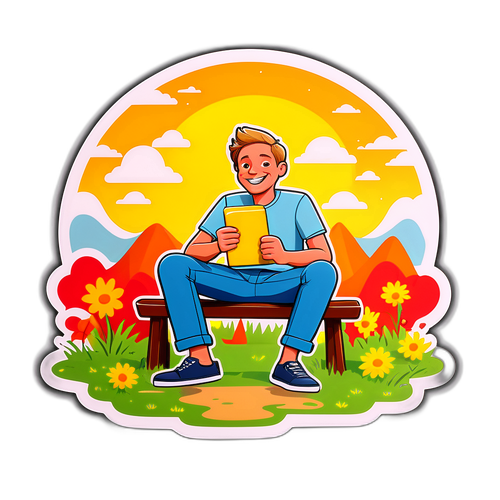 Morsom tegneserieklistermærke af Thomas Evers Poulsen