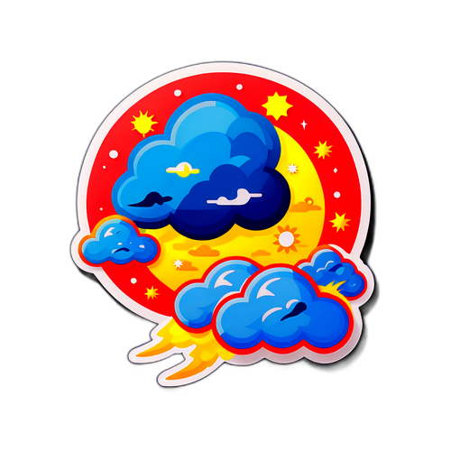 감정 표현 날씨 스티커 디자인