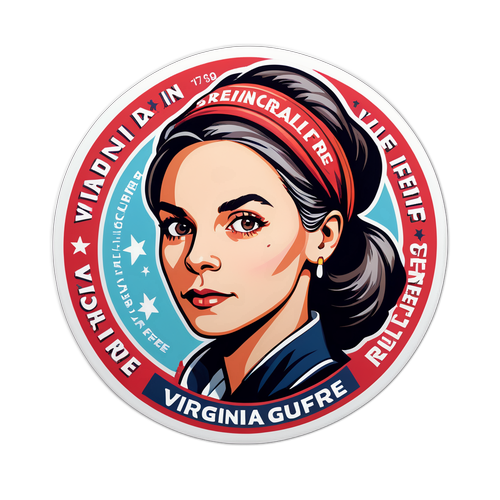 En kraftfull klistremerkedesign av Virginia Giuffre
