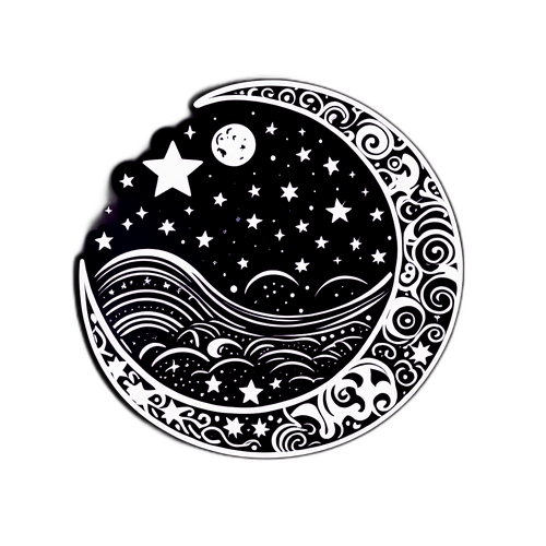 夜晚主題的貼紙