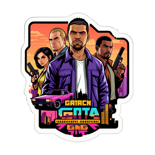 Samolepka věnovaná hře GTA 6