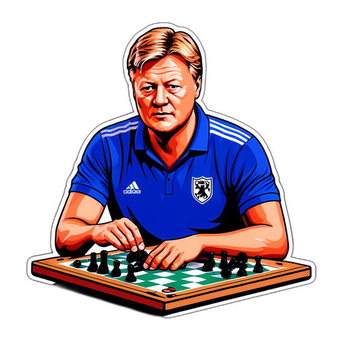 Åge Hareide med taktisk brett