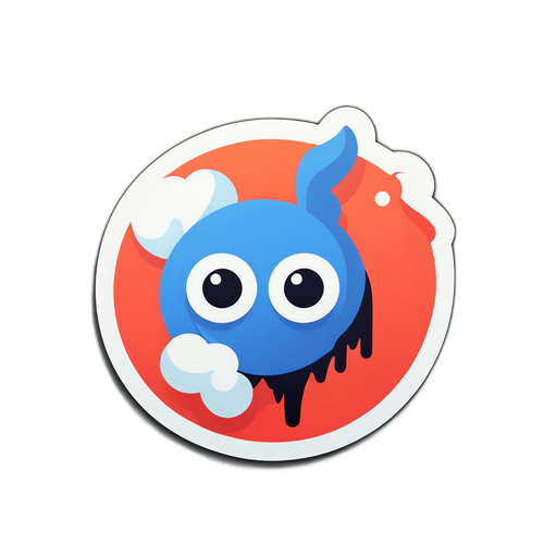 Autocollant représentant un serveur Discord avec un tag "hors service"