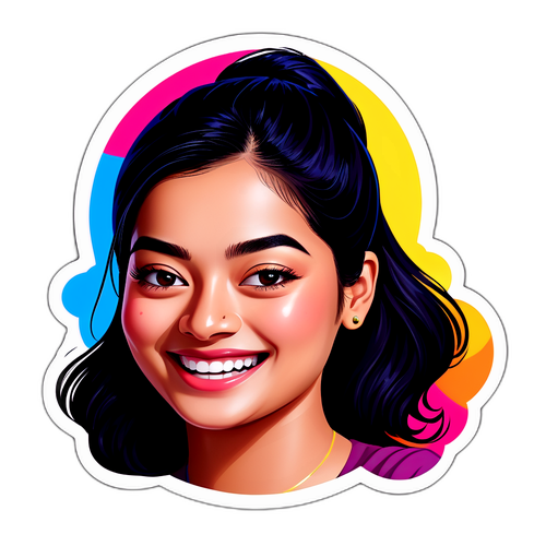 रश्मिका मंदाना का मजेदार और जीवंत स्टिकर