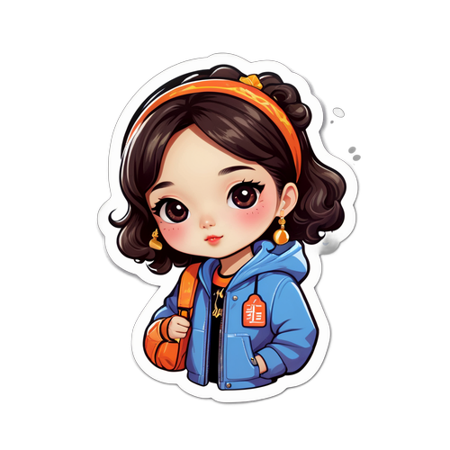 이정희의 독특한 패션 스티커