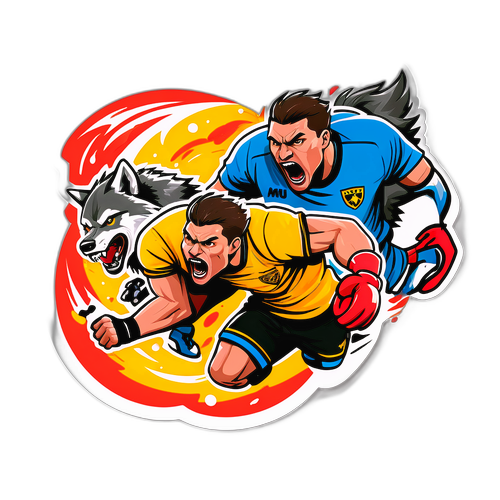 Aksi Seru Pemain MU dan Wolves