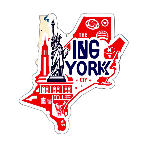 Σχεδίαση με χάρτη της Νέας Υόρκης, διακοσμημένος με στοιχεία εκλογών