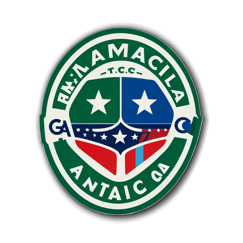 Diseño de un sticker colorido para el partido América vs. Atlético Nacional