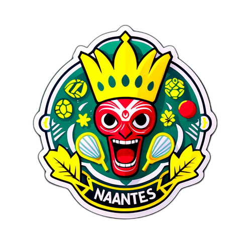 Stylizovaný grafický relikvii zápasu v Nantes