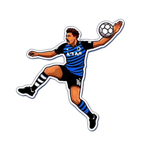 Atalanta Speler met Spectaculaire Volley