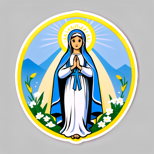 Adesivo em Honra à Nossa Senhora de Lourdes