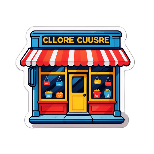 店铺关闭活动贴纸