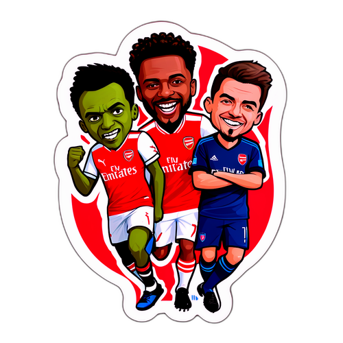 유머러스한 아스날과 다른 팀의 뒤틀린 매치업 스티커