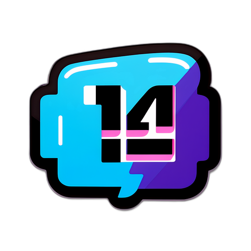לוגו ערוץ 14 בעיצוב מודרני ברוח המדיה החברתית