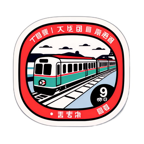 小田急電車チケットレトロスタイルステッカー