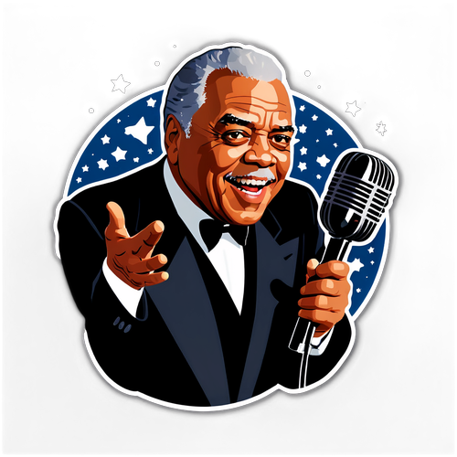 Krachtige Stem en Sterren: James Earl Jones Sticker