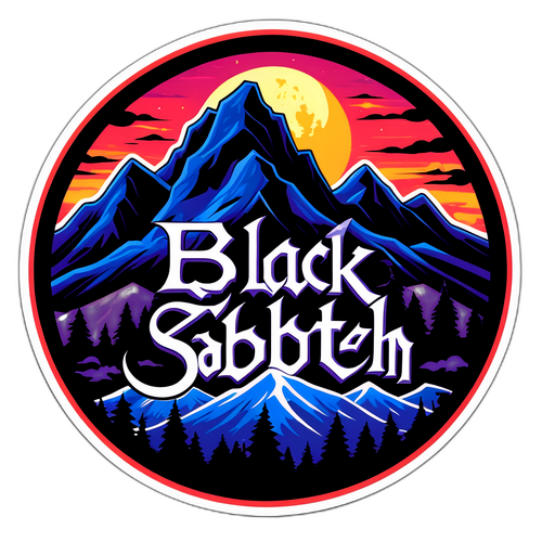 Stiker Gaya Vintage Black Sabbath