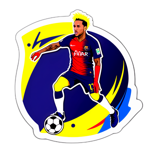 Neymar Temalı Çıkartma