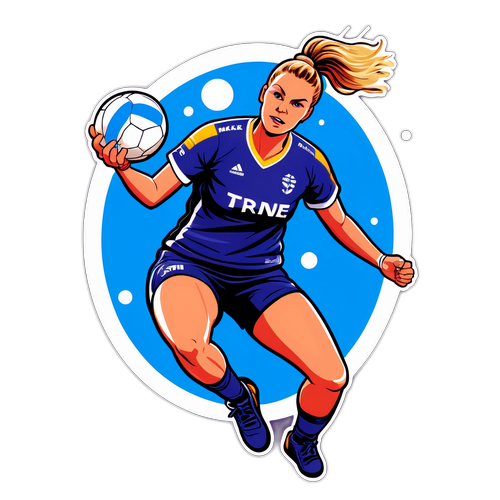 Trine Nielsen i en kraftfuld håndboldhandling