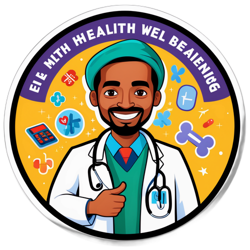 Een cartoon door Dr. Jimmy Mohamed met een medische achtergrond