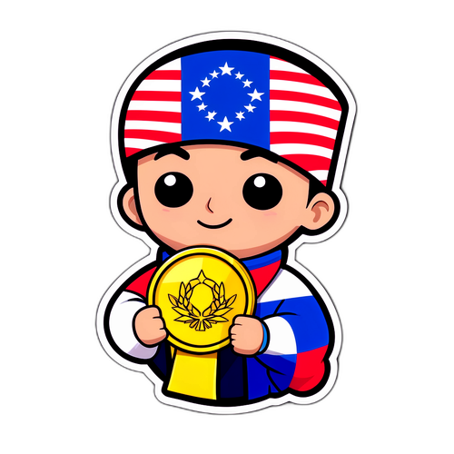 オリンピックテーマのカラフルな旗デザイン