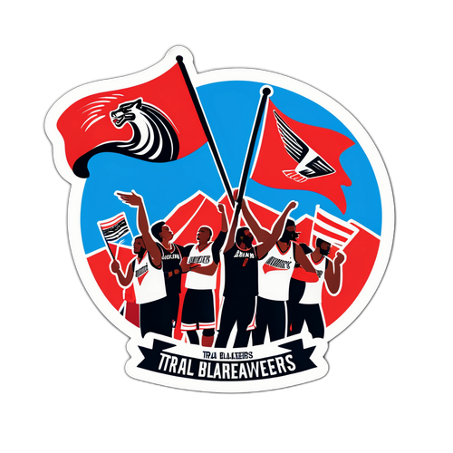 Trail Blazers vs Mavericks Game Atmosphere Sticker