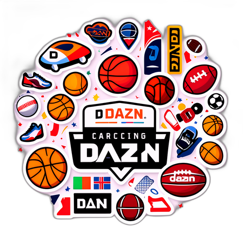 DAZN Logóval és Sportikonokkal Díszített Dinamikus Matrica