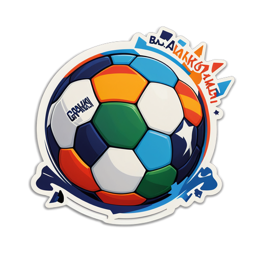 Başakşehir Renkleriyle Futbol Topu Sticker