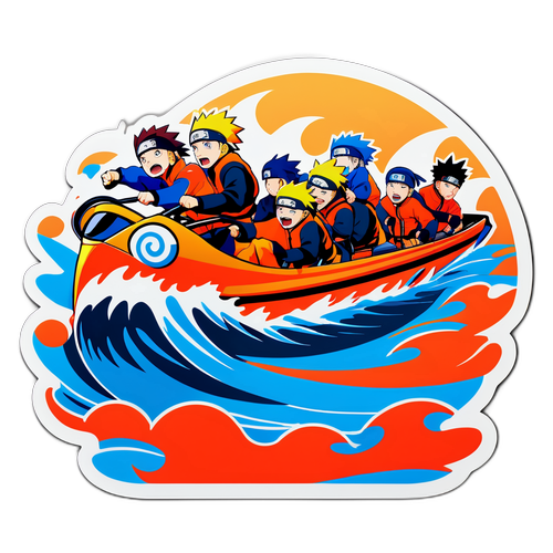 ナルトのボートレースのステッカー