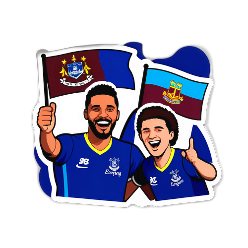 Peminat Bersorak untuk Pertandingan Everton vs West Ham