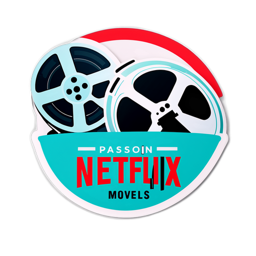 Sticker met Netflix-logo en filmrol