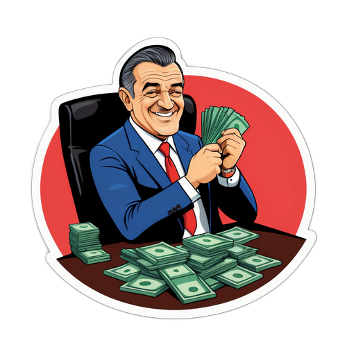 Gigi Becali în birou luxos
