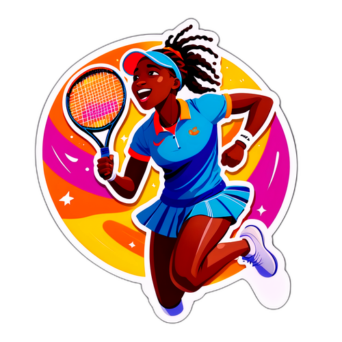 Masayang Sticker ni Coco Gauff na Nagsasaya Matapos Manalo sa Laban