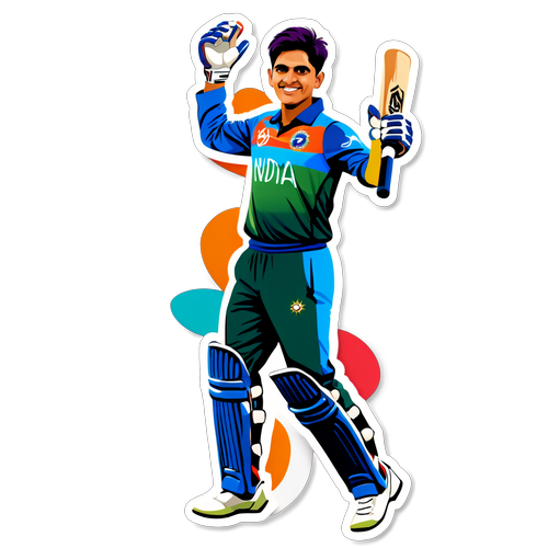 Sticker India vs Bangladesh: Shubman Gill Rayakan Enam