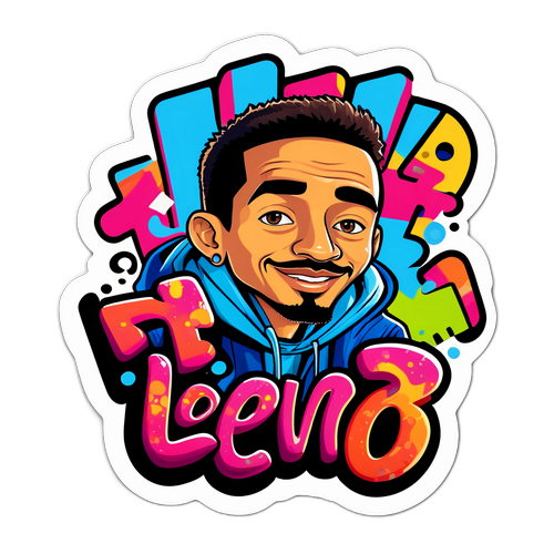 Sticker de Aldo Leiva en estilo urbano