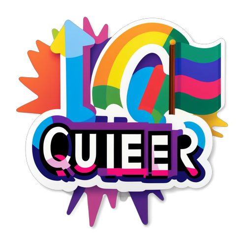 Stiker Queer Berwarna-warni