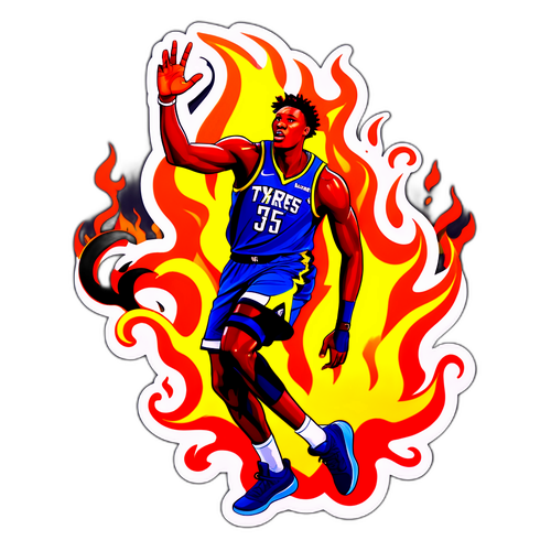 Myles Turner na may Eksaheradong Pose