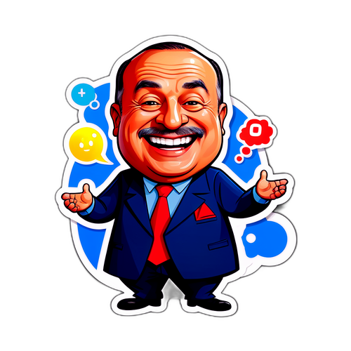 Yılmaz Erdoğan Eğlenceli Karikatür Sticker