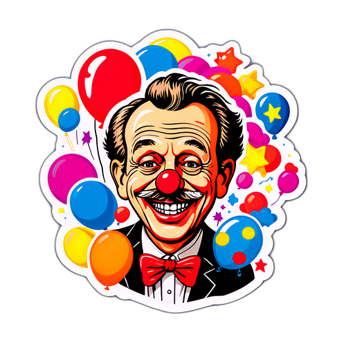 Design samolepky s Jiřím Lábusem v komediální scéně