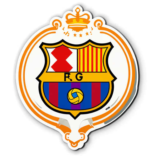 Vintage Sticker med Barcelona og Rayo Match Detaljer