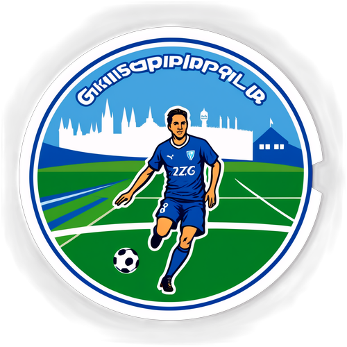 Sticker des Grasshopper Club Zürich mit Stadionsilhouette