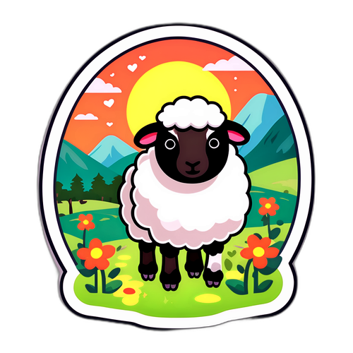 可愛的動物貼紙—清境農場