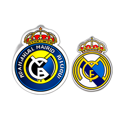 Real Madrid en Al-Hilal Logo Sticker met Winlust