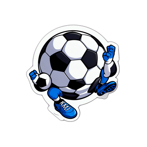 כדור כדורגל עם ידיים ורגליים