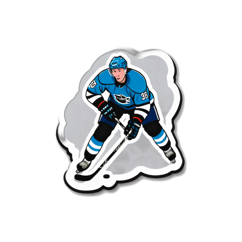 Autocollant de Joueur de Hockey