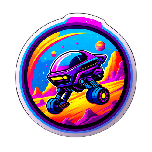 Véhicule Futuriste sur une Planète Mystique