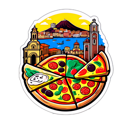 Sticker die de unieke cultuur van Napels viert