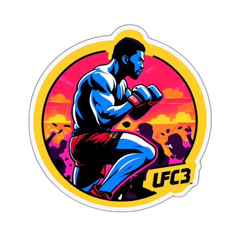 Sticker cu silueta din UFC 319