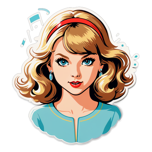 Unvergessliches Retro-Design: Der Sticker, der die Magie von Taylor Swifts Musik einfängt!